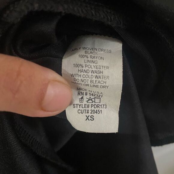 Xirena Arly Woven off shoulder black rayon dress - Picture 9 of 10